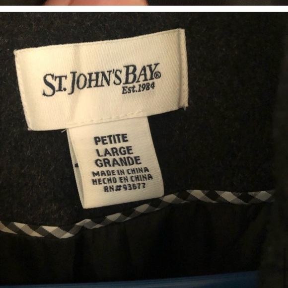 Wool Cashmere blend Tailored double breasted pea coat Size Large P - Picture 14 of 16